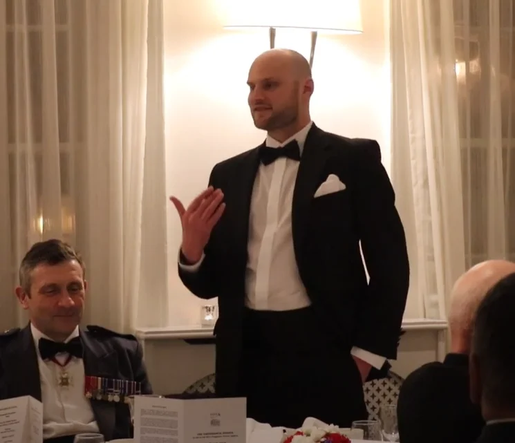 Matt Gover-Wren speaking at Eisenhower Dinner 2019