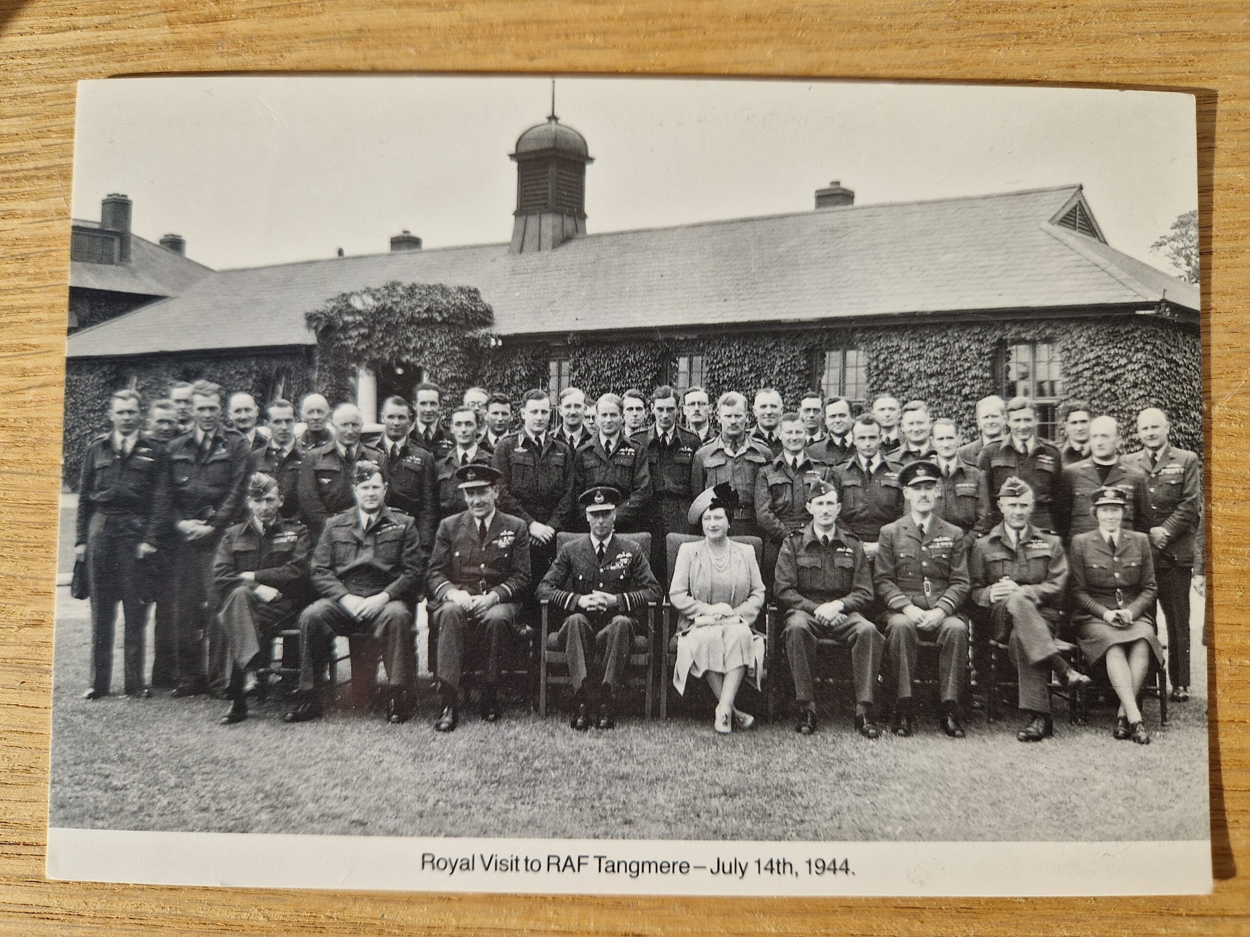 Postcard showing Royal visit in 1944