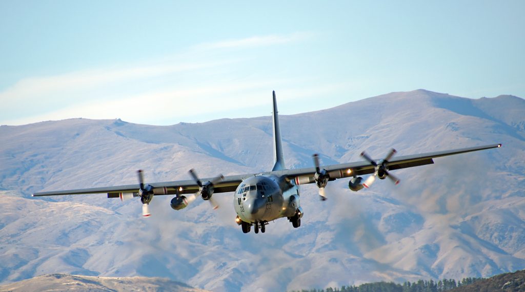 Lockheed C-130 Hercules Author: Bernard Spragg. NZ from Christchurch, New Zealand. Creative Commons CC0 1.0